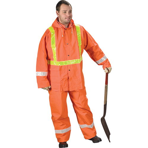 Tornado Traffic Rain Suit, PVC, Small, High Visibility Orange Seagulf Marine Industries Inc.