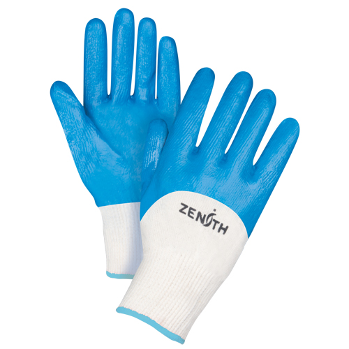 Gants enduits et tricot&eacute;s sans coutures de poids moyen, 10/T-Grand, R&ecirc;vetement Nitrile, Calibre 13, Enveloppe en Coton Seagulf Marine Industries Inc.