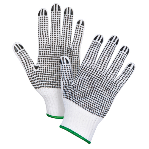 Double-Sided Dotted String Knit Gloves, Poly/Cotton, Double Sided, 7 Gauge, Medium Seagulf Marine Industries Inc.