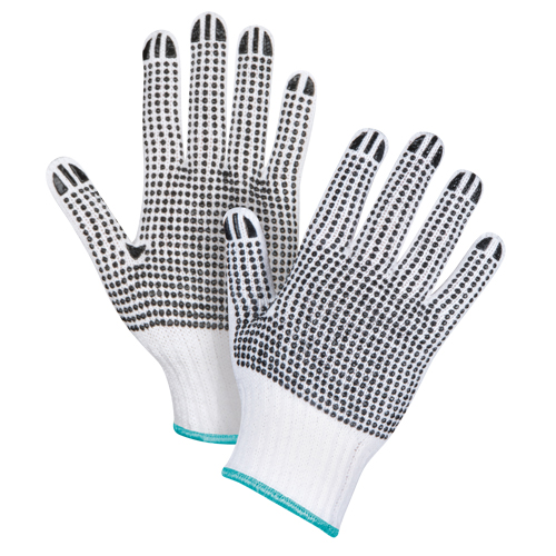 Double-Sided Dotted String Knit Gloves, Poly/Cotton, Double Sided, 7 Gauge, X-Large Seagulf Marine Industries Inc.