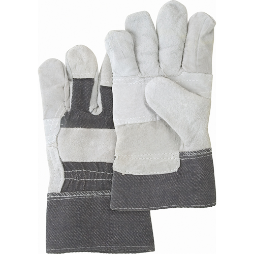 Gants d'ajusteur &agrave; paume renforc&eacute;e d'usage standard, Grand, Paume en Cuir de vache refendu, Doublure en Coton Seagulf Marine Industries Inc.