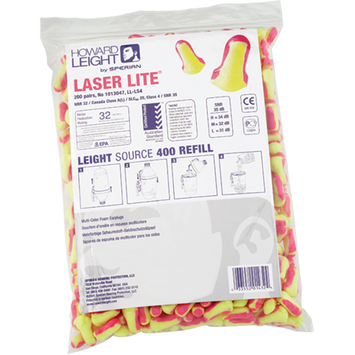 Howard Leight Laser Lite&reg; Single-Use Earplugs, Bulk - Polybag Seagulf Marine Industries Inc.