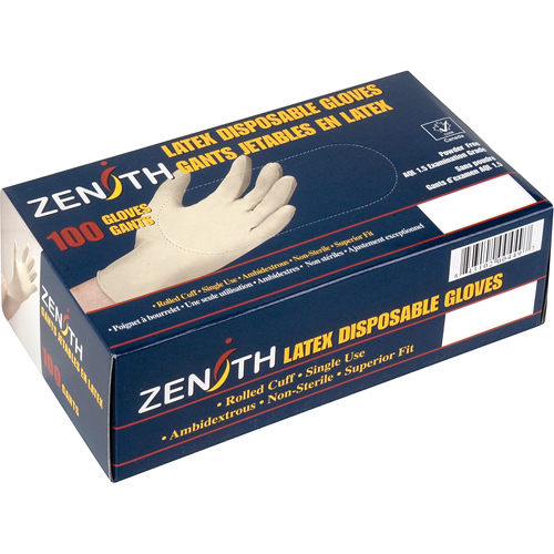 Gants d'examen de premi&egrave;re qualit&eacute; pour peau sensible, T-Grand, Latex, 4 mils, Poudr&eacute;s, Naturel Seagulf Marine Industries Inc.