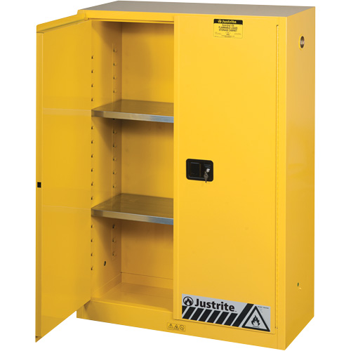 Sure-Grip&reg; Ex Flammable Storage Cabinets, 45 gal., 2 Door, 43" W x 65" H x 18" D Seagulf Marine Industries Inc.