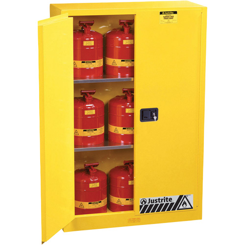 Sure-Grip&reg; Ex Flammable Storage Cabinets, 45 gal., 2 Door, 43" W x 65" H x 18" D Seagulf Marine Industries Inc.