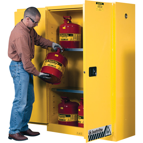 Sure-Grip&reg; Ex Flammable Storage Cabinets, 45 gal., 2 Door, 43" W x 65" H x 18" D Seagulf Marine Industries Inc.