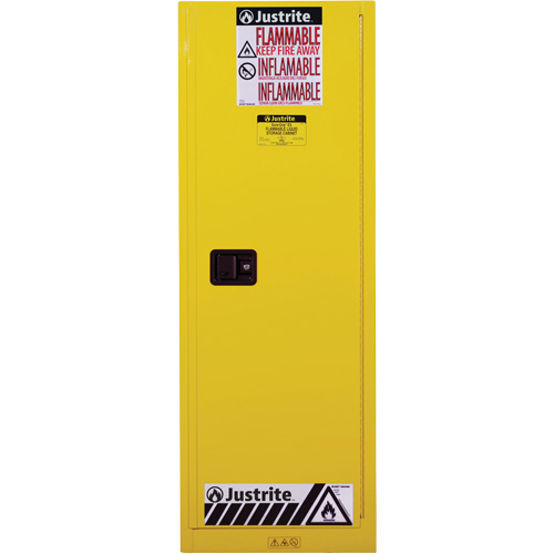 Sure-Grip&reg; EX Slimline Flammable Safety Cabinet, 22 gal., 1 Door, 23.25" W x 65" H x 18" D Seagulf Marine Industries Inc.