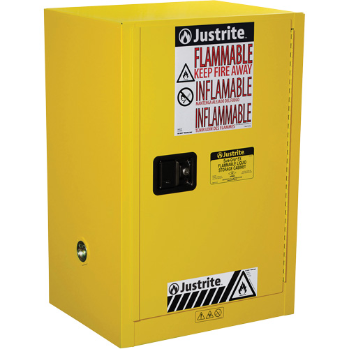 Sure-Grip&reg; EX Compac Flammable Safety Cabinet, 12 gal., 1 Door, 23.25" W x 35" H x 18" D Seagulf Marine Industries Inc.