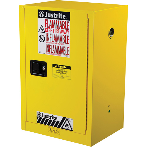 Sure-Grip&reg; EX Compac Flammable Safety Cabinet, 12 gal., 1 Door, 23.25" W x 35" H x 18" D Seagulf Marine Industries Inc.