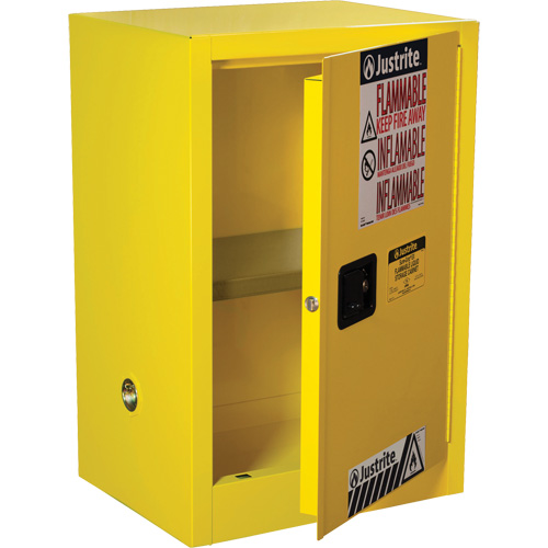 Sure-Grip&reg; EX Compac Flammable Safety Cabinet, 12 gal., 1 Door, 23.25" W x 35" H x 18" D Seagulf Marine Industries Inc.