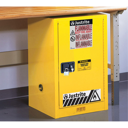 Sure-Grip&reg; EX Compac Flammable Safety Cabinet, 12 gal., 1 Door, 23.25" W x 35" H x 18" D Seagulf Marine Industries Inc.