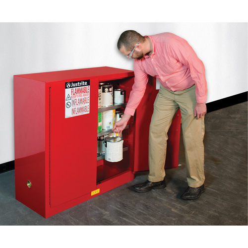 Sure-Grip&reg; EX Combustibles Safety Cabinet for Paint and Ink, 40 gal., 3 Shelves Seagulf Marine Industries Inc.