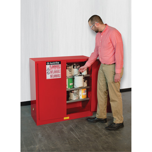 Sure-Grip&reg; EX Combustibles Safety Cabinet for Paint and Ink, 40 gal., 3 Shelves Seagulf Marine Industries Inc.