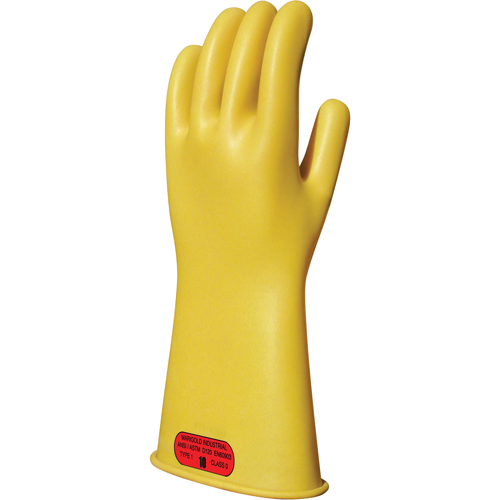 Yellow Natural Rubber Insulating Gloves, ASTM Class 0, Size 8, 14" L Seagulf Marine Industries Inc.