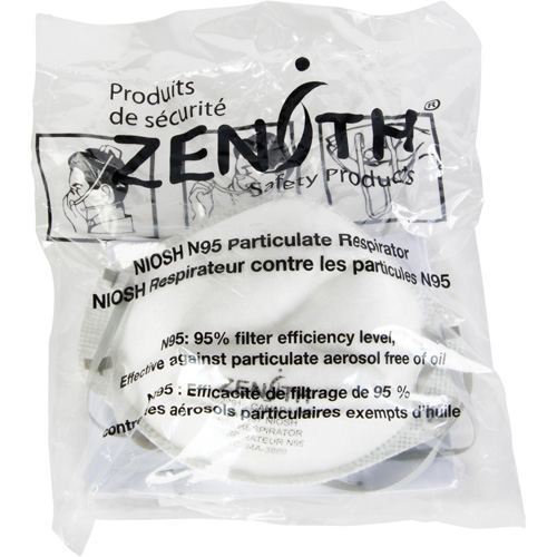 Respîrateur contre les particules - Emballage pour machine distributrice, N95, Certifi&eacute; NIOSH, Moyen/grand Seagulf Marine Industries Inc.
