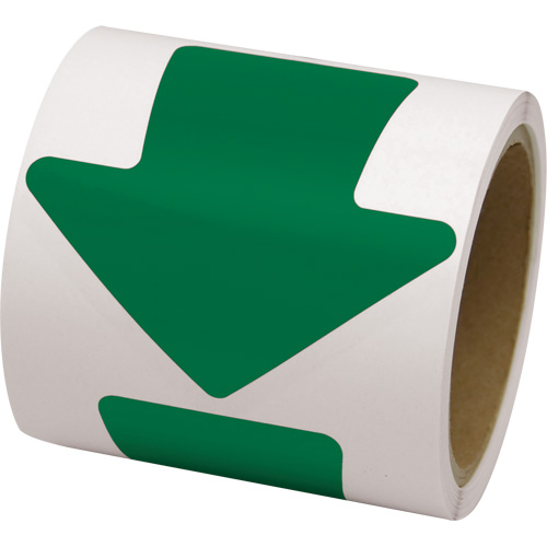 Coloured Floor Marking Decals, Arrow, 4" L x 4" W, Green, Vinyl Seagulf Marine Industries Inc.