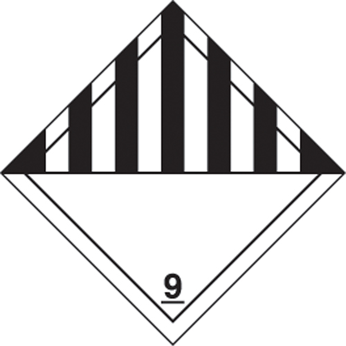 &eacute;tiquettes d'exp&eacute;dition TMD, Classe 9, Mati&egrave;res dangereuses diverses, Vinyle Seagulf Marine Industries Inc.
