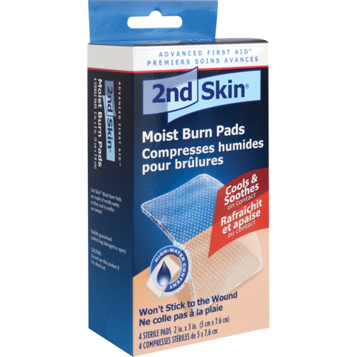 Compresses humides pour brûlures 2nd Skin, 2" x 3", Classe 2 Seagulf Marine Industries Inc.