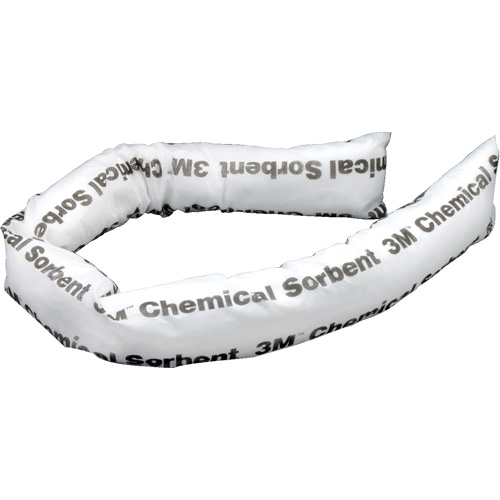 Mini-berme adsorbante pour produits chimiques, Produit chimique, 4' lo x 3" la, Absorption 12 gal., 12 /pqt Seagulf Marine Industries Inc.