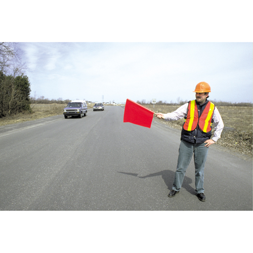 Traffic Safety Flags, Mesh, With Handle Seagulf Marine Industries Inc.