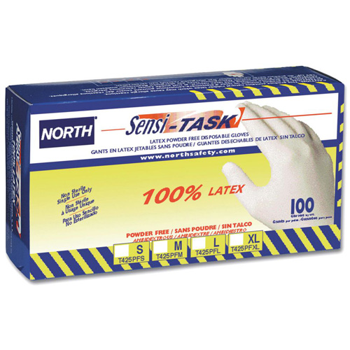 Sensi-Task Disposable Gloves, Large, Latex, 5-mil, Powder-Free, White Seagulf Marine Industries Inc.