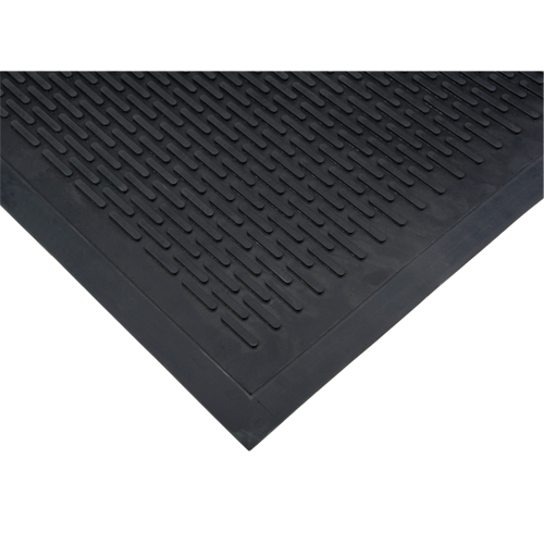 Tapis &agrave; profil bas, Caoutchouc, Grattoir Type, Motif Plein, 3' x 5', Noir Seagulf Marine Industries Inc.