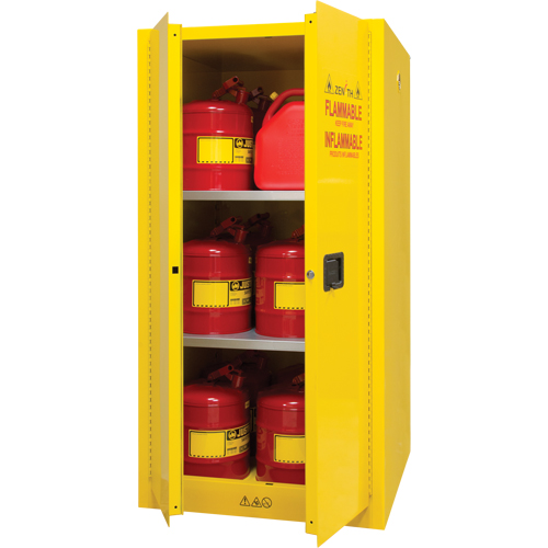 Flammable Storage Cabinet, 60 gal., 2 Door, 34" W x 65" H x 34" D Seagulf Marine Industries Inc.