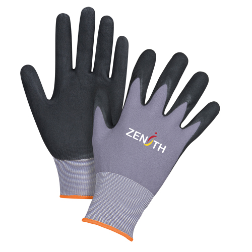 ZX-1 Premium Touchscreen Compatible Gloves, 7/Small, Nitrile/Foam Nitrile Coating, 15 Gauge, Nylon Shell Seagulf Marine Industries Inc.