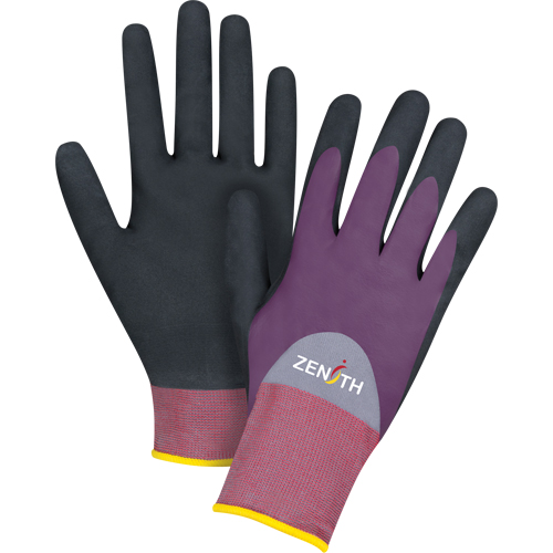 Gants enduits de premi&egrave;re qualit&eacute; ZX-2, 9/Grand, R&ecirc;vetement Nitrile/Mousse de nitrile, Calibre 18, Enveloppe en Nylon Seagulf Marine Industries Inc.