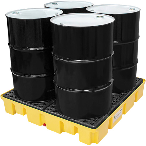 Poly-Slim-Line Spill Pallet with Drain, 66 US gal. Spill Capacity, 49" x 49" x 8.75" Seagulf Marine Industries Inc.