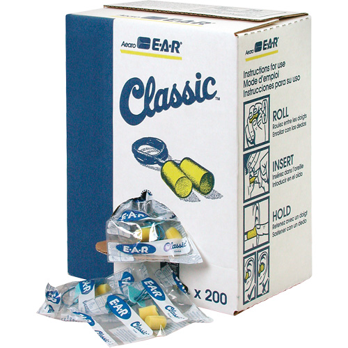 Bouchons d'oreilles classiques E-A-R, Vrac - Sac en poly, Avec cordon Seagulf Marine Industries Inc.