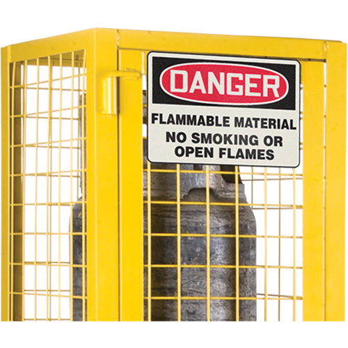 CSA-Compliant Gas Cylinder Safety Cabinet, 2 Cylinder Capacity, 17" W x 17" D x 69" H, Yellow Seagulf Marine Industries Inc.