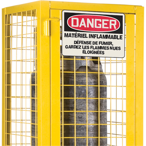 CSA-Compliant Gas Cylinder Safety Cabinet, 2 Cylinder Capacity, 17" W x 17" D x 69" H, Yellow Seagulf Marine Industries Inc.