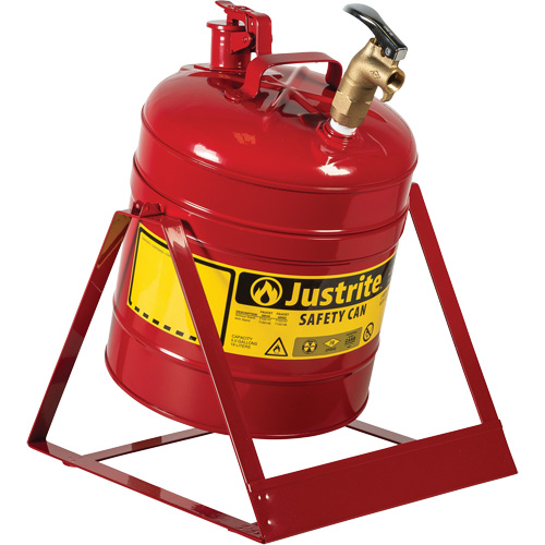 Laboratory Safety Can with Faucet, Type I, Steel, 5 US gal., Red, FM Approved Seagulf Marine Industries Inc.