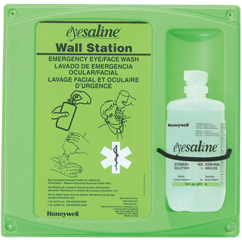 Support mural pour solution saline de douche oculaire, Simple Seagulf Marine Industries Inc.