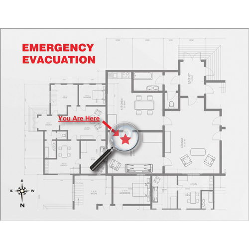 Evacuation Map Holder Clear Insert Seagulf Marine Industries Inc.