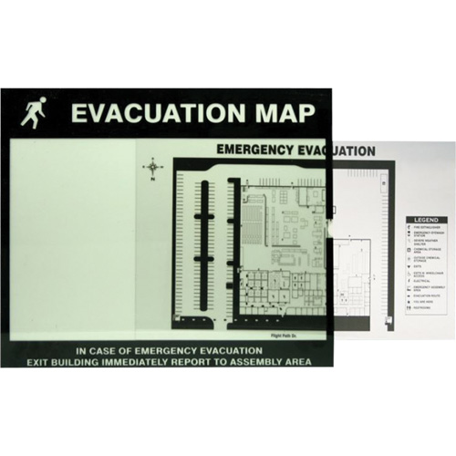 Evacuation Map Holder Clear Insert Seagulf Marine Industries Inc.