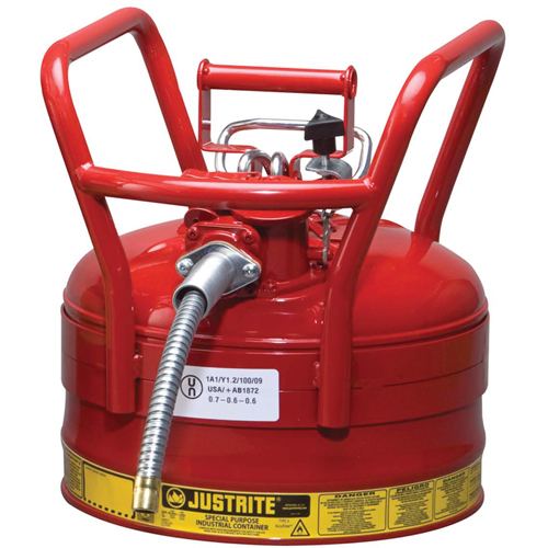 Bidons s&eacute;curitaires D.O.T. de AccuFlow, Type II, Acier, 2,5 gal. US, Rouge, Homologu&eacute; FM Seagulf Marine Industries Inc.