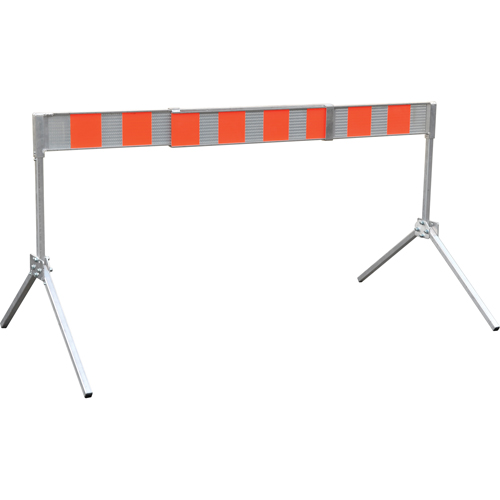 Street Barricade, A-Frame, 6' L x 5-1/2" H, Orange/White Seagulf Marine Industries Inc.