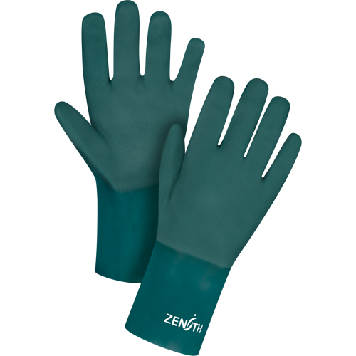Gants verts &agrave; double enduit, 12" lo, PVC, Doublure en Jersey de coton, 70 mils Seagulf Marine Industries Inc.