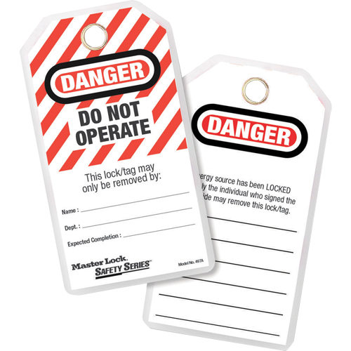 Lockout Tags, Plastic, 3-1/8" W x 6-1/2" H, English Seagulf Marine Industries Inc.