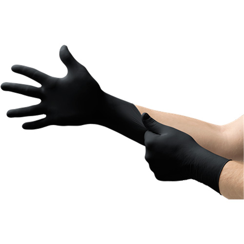 Gants d'examen MidKnight, T-Grand, Nitrile, 4,7 mils, Sans poudre, Noir, Classe 2 Seagulf Marine Industries Inc.
