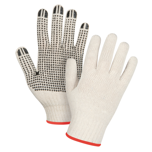 Gants l&eacute;gers tricot&eacute;s &agrave; pois, Poly/coton, Un c&ocirc;t&eacute;, Calibre 7, Petit Seagulf Marine Industries Inc.