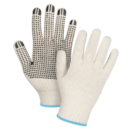 Heavyweight Dotted String Knit Gloves, Poly/Cotton, Single Sided, 7 Gauge, X-Large Seagulf Marine Industries Inc.