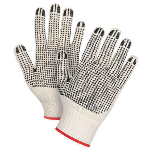 Heavyweight Double-Sided Dotted String Knit Gloves, Poly/Cotton, Double Sided, 7 Gauge, Small Seagulf Marine Industries Inc.