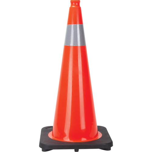 Traffic Cone, 28", Orange, 4" Reflective Collar(s) Seagulf Marine Industries Inc.