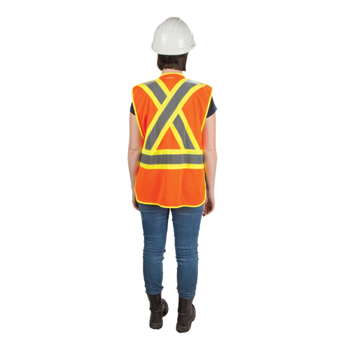 Veste d'arpenteur haute visibilit&eacute;, conforme &agrave; la CSA, Orange haute visibilit&eacute;, 2T-Grand, Polyester Seagulf Marine Industries Inc.
