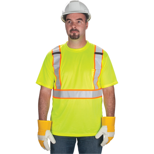 CSA Compliant T-Shirt, Polyester, 2X-Large, High Visibility Lime-Yellow Seagulf Marine Industries Inc.