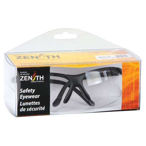 Lunettes de s&eacute;curit&eacute; s&eacute;rie Z1800 avec verres de lecture, Anti-&eacute;gratignures, Transparent, Dioptrie 1,0 Seagulf Marine Industries Inc.
