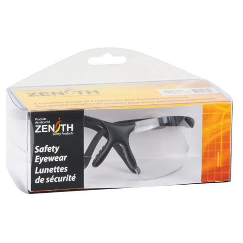 Lunettes de s&eacute;curit&eacute; s&eacute;rie Z1800 avec verres de lecture, Anti-&eacute;gratignures, Transparent, Dioptrie 2,5 Seagulf Marine Industries Inc.